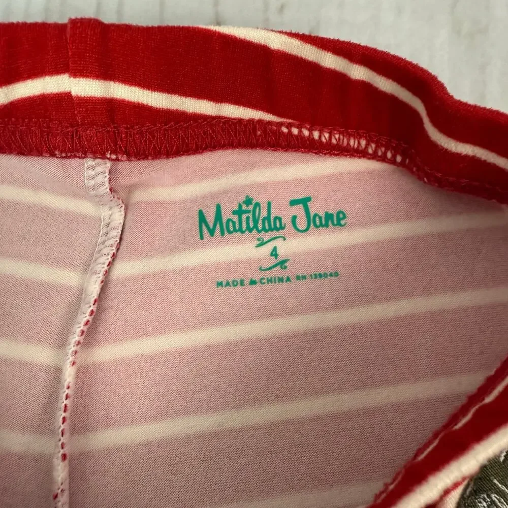 matilda jane holiday trees klara snug pajama‎ set 4T